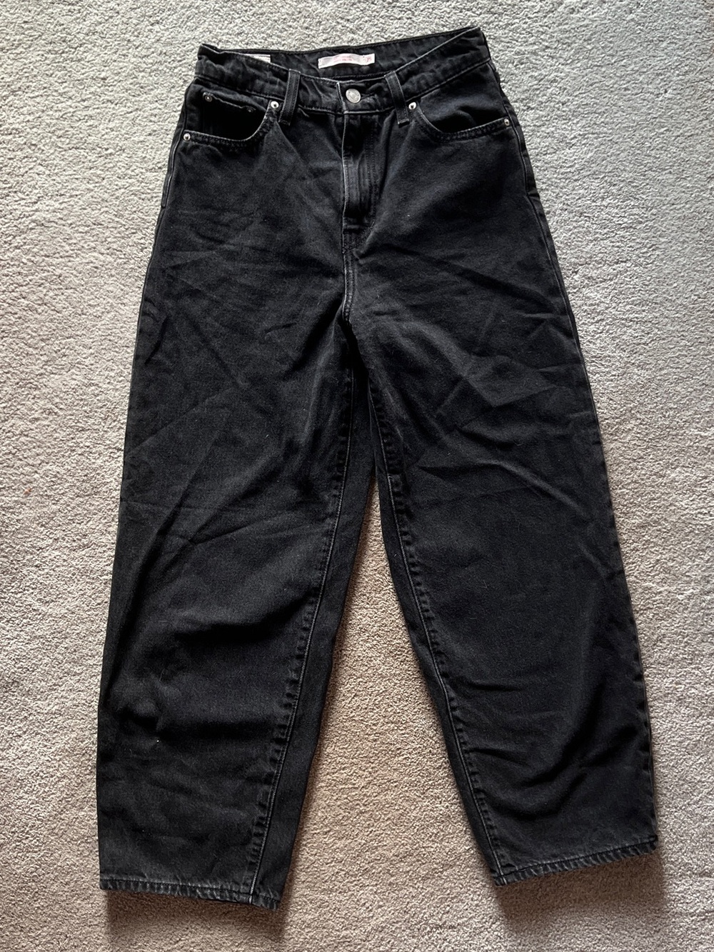 Levi's Black Barrel-Leg Women's Jeans